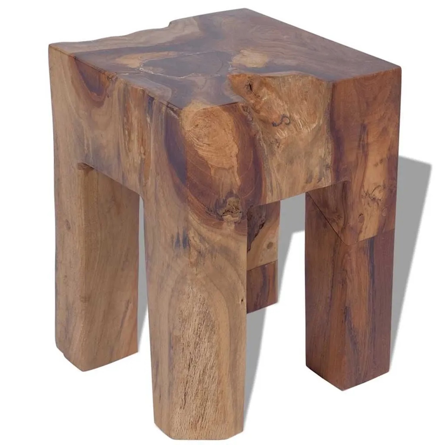 vidaXL Hocker Massivholz Teak 243471