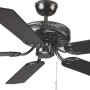 Schwarzer DEKO-ELEKTRO Deckenventilator Pearl Black, 132 cm Durchmesser, mit Zugschnur.