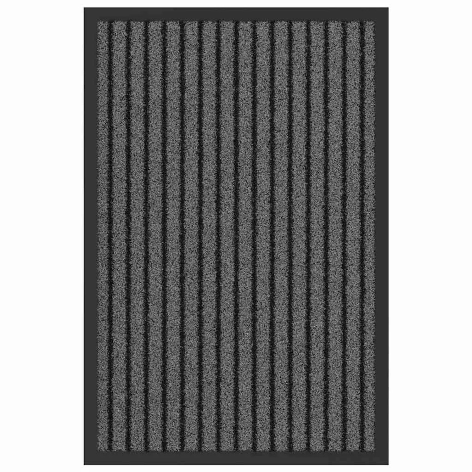 vidaXL Fußmatte Schwarz und Grau 40 x 60 cm Polypropylen und PVC 4105590 günstig online kaufen