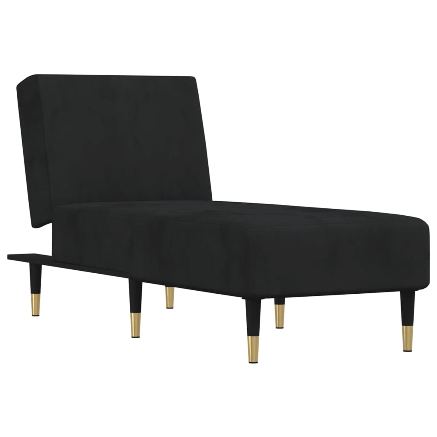 Thumbnail - vidaXL Chaiselongue Schwarz Samt Modell 4