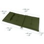 Beautissu HighLux HL Hochlehner in Dunkelgrün, 120x52x7cm. Gartenstuhlauflage mit Kopfkissen und Befestigungsbändern.