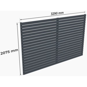 Holzbrüder Carport Rückwand Ralf, Fichte, anthrazitgrau, 207,5x329cm, Zubehör für Carports