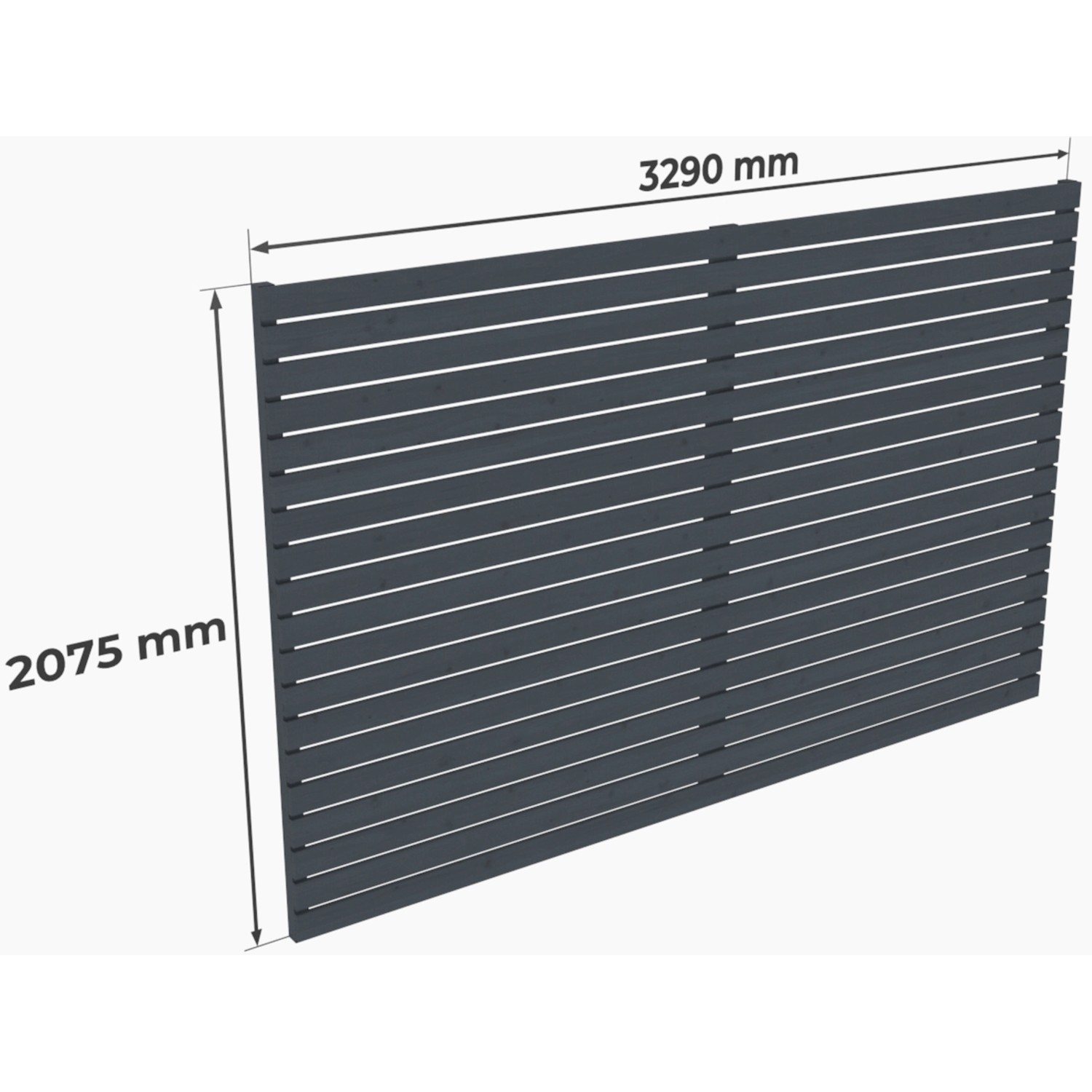 Holzbrüder Carport-Rückwand Ralf Fichte 207,5 cm x 329 cm Anthrazitgrau günstig online kaufen
