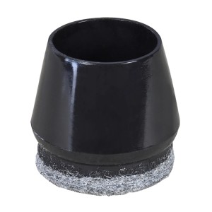 Schwarze Wagner Kappe EH 0664 für Stahlrohrmöbel, 2,0-2,4 cm Durchmesser, mit Filzgleiter.
