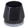 Schwarze Wagner Kappe EH 0664 für Stahlrohrmöbel, 2,0-2,4 cm Durchmesser, mit Filzgleiter.