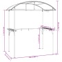 vidaXL Grillpavillon Anthrazit, Stahl, 220x115x230cm mit Seitenregalen.