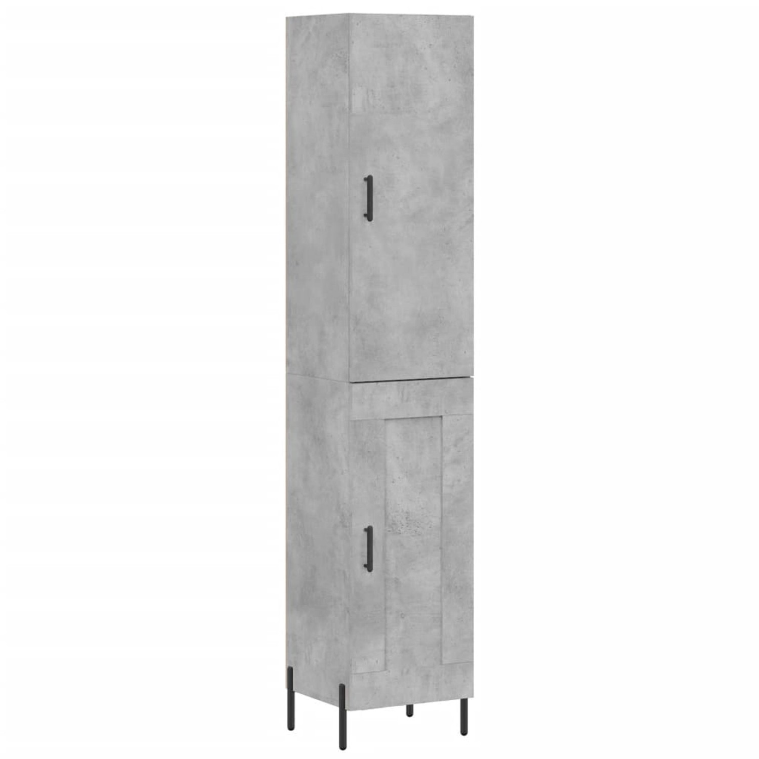vidaXL Highboard Betongrau 34,5x34x180 cm Holzwerkstoff 3199117