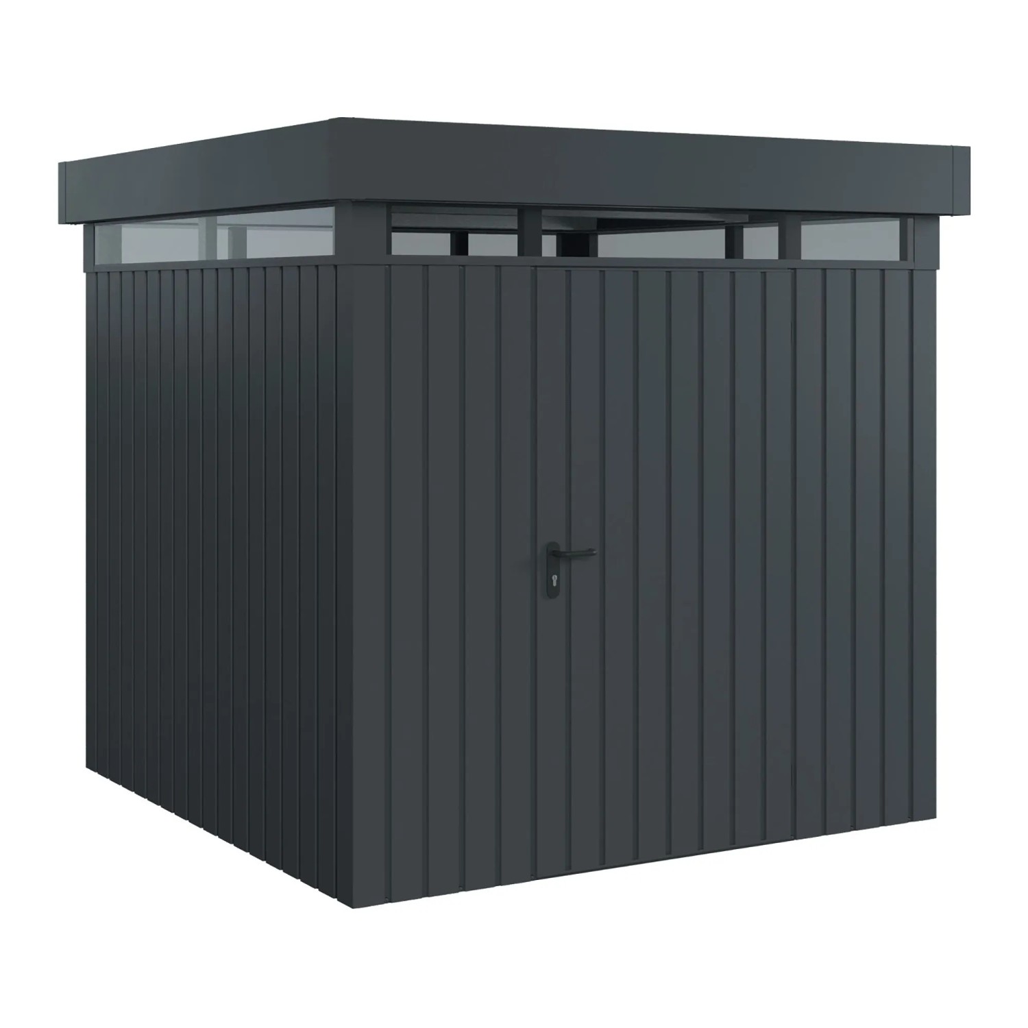 EcoStar Gerätehaus Euroline Flachdach Lichtband 229 cm x 227 cm Anthrazit 1-flg.
