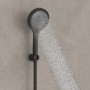 Schütte Handbrause Capri, schwarz matt, mit Wasserstrahl. Duschkopf mit Antikalk-Noppen.