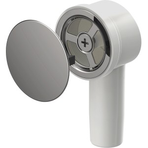 Helika Spülbeckenabfluss mit Druckknopf und Sieb für Helika Ventil AQF-001.