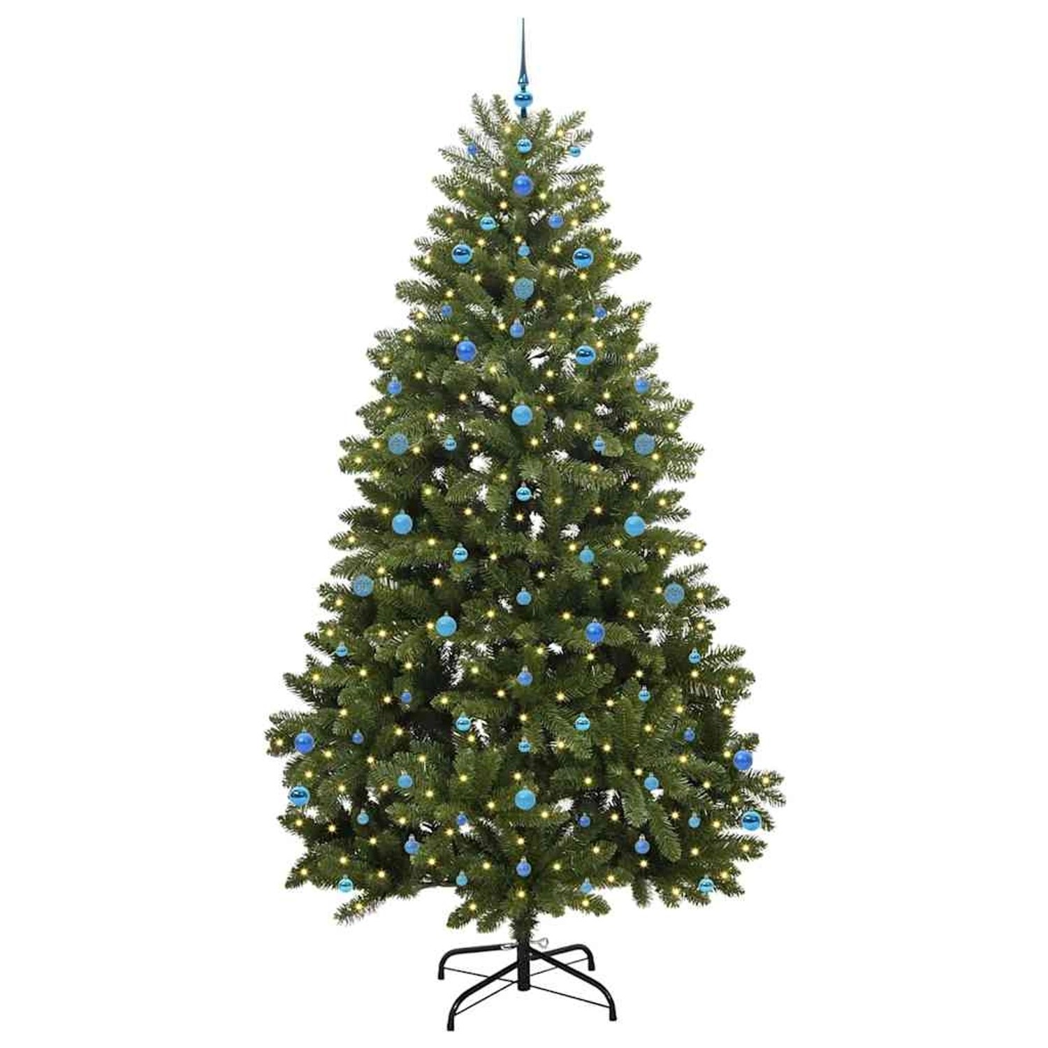 vidaXL Künstlicher Weihnachtsbaum Grün 270 cm PVC und Metall 3395719