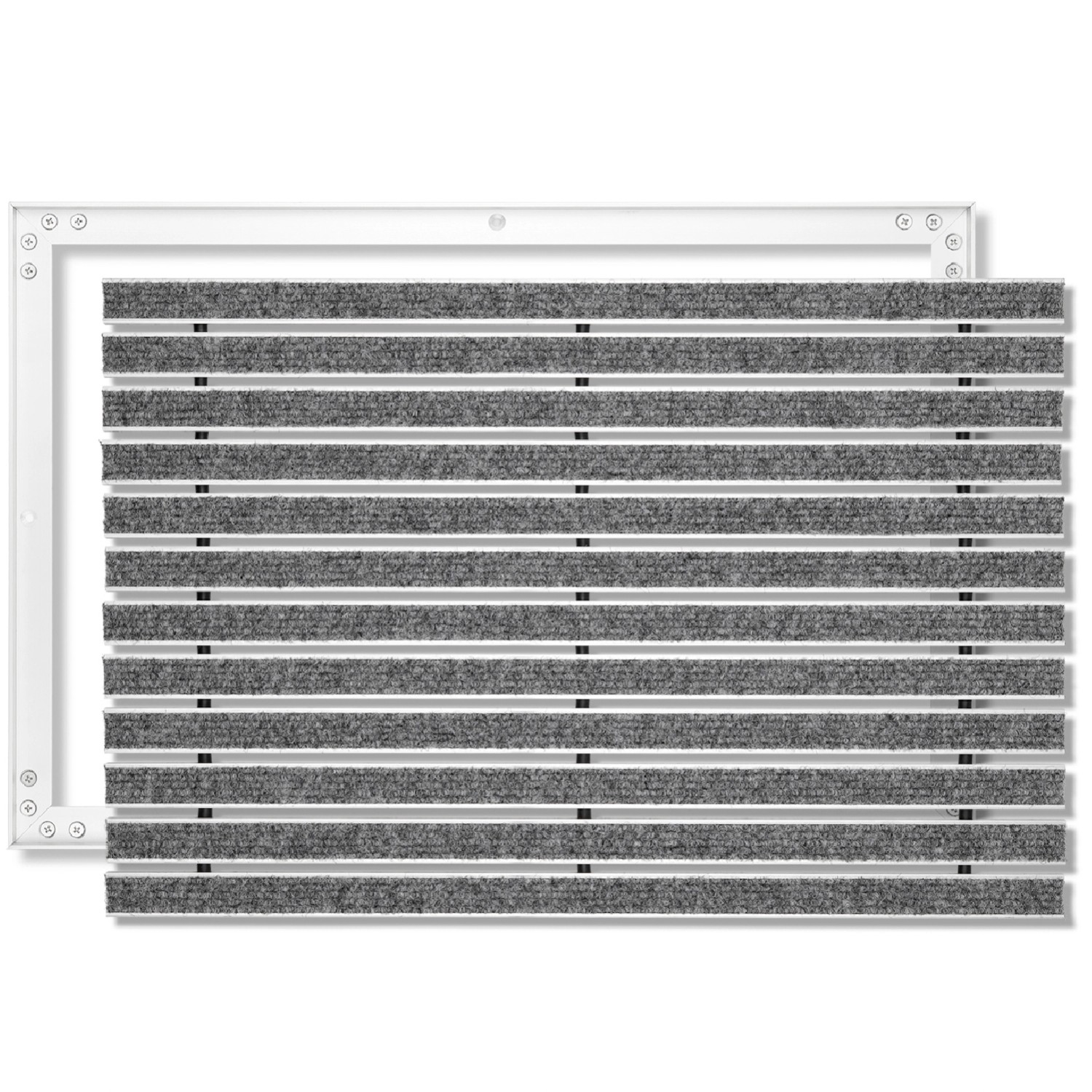 SWmat Fußabtreter 12R 80 x 60 cm Grau für Innen & Außen Überdacht Fußabtret günstig online kaufen