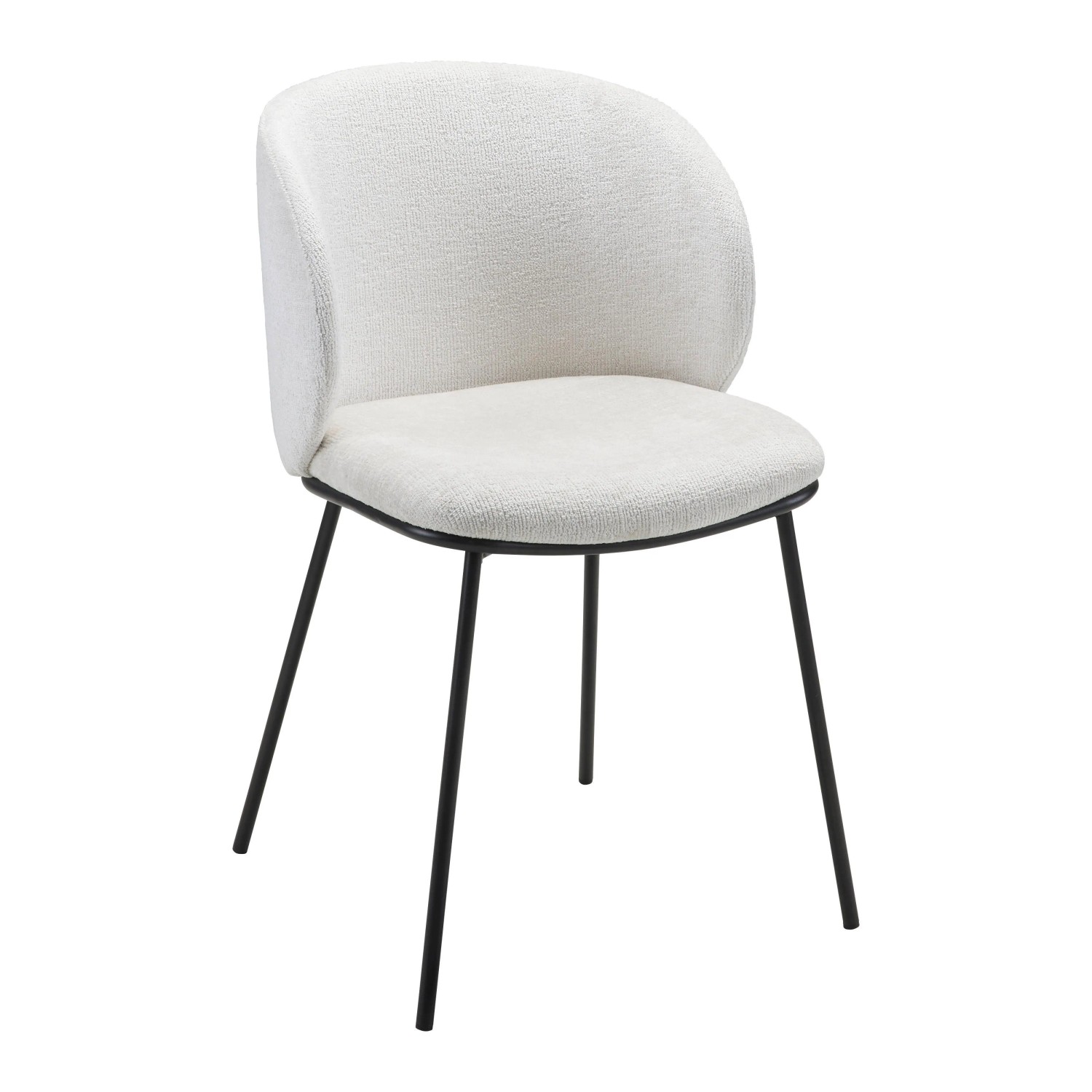 Bessagi Home Stuhl Malea Beige Chenille Gepolstert