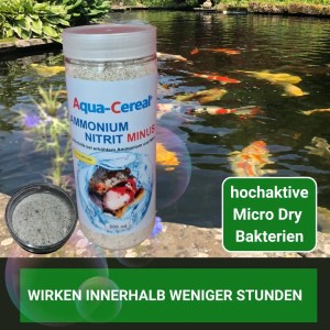 Aqua-Cereal Ammonium & Nitrit Minus im Teich. Mittel zur Verbesserung der Wasserqualität.