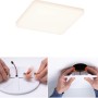 Paulmann LED-Einbaupanel Veluna, eckig, 8,5W, warmweiß, mit Montagebeispielen.