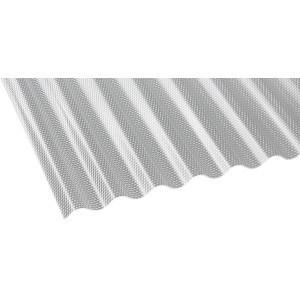 Transparente Acryl-Profilplatte Sinus 76/18, geeignet für Kunststoffbedachung.