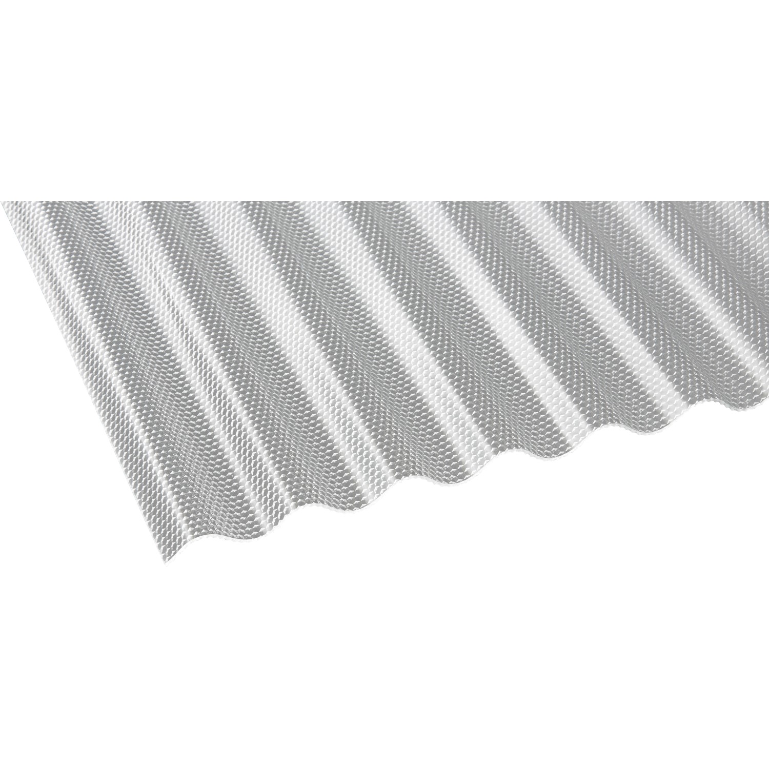 Transparente Acryl-Profilplatte Sinus 76/18, geeignet für Kunststoffbedachung.
