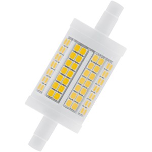 Osram R7S LED-Leuchtmittel in Röhrenform, 12W, Warmweiß, 1521 Lumen, 7,8x2,8 cm.