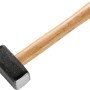 Fäustel, 1000 g, mit Holzstiel, geeignet für Stein-, Beton- und Mauerwerksarbeiten.