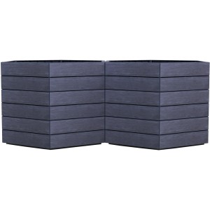 Garantia Hochbeet Ergo Vario 1 Wood, Kunststoff-Hochbeet in Holzoptik, modular aufgebaut.