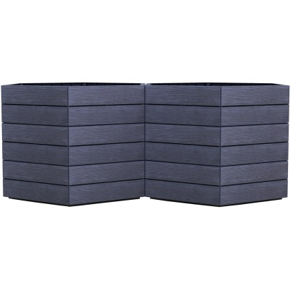 Garantia Hochbeet Ergo Vario 1 Wood, Kunststoff-Hochbeet in Holzoptik, modular aufgebaut.