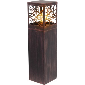 Brilliant Whitney Sockelleuchte in Rostfarbe für Garten & Wege, Metall/Kunststoff, IP44.