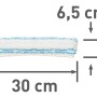 Ersatzbezug für Fensterwischer, Mikrofaser, 30x6,5cm, für streifenfreie Reinigung.