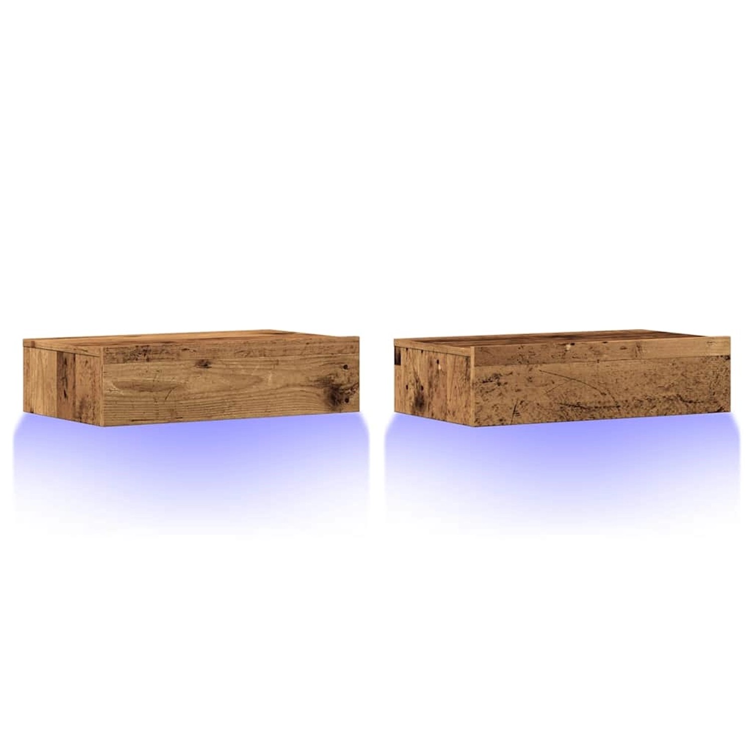 vidaXL TV-Schränke mit LED-Leuchten 2 Stk Altholz-Optik 60x35x15,5 cm 85634 günstig online kaufen