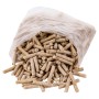Flammingo Mini-Holzpresslinge 10kg im Sack, Grillanzünder aus Holzwolle und Wachs.