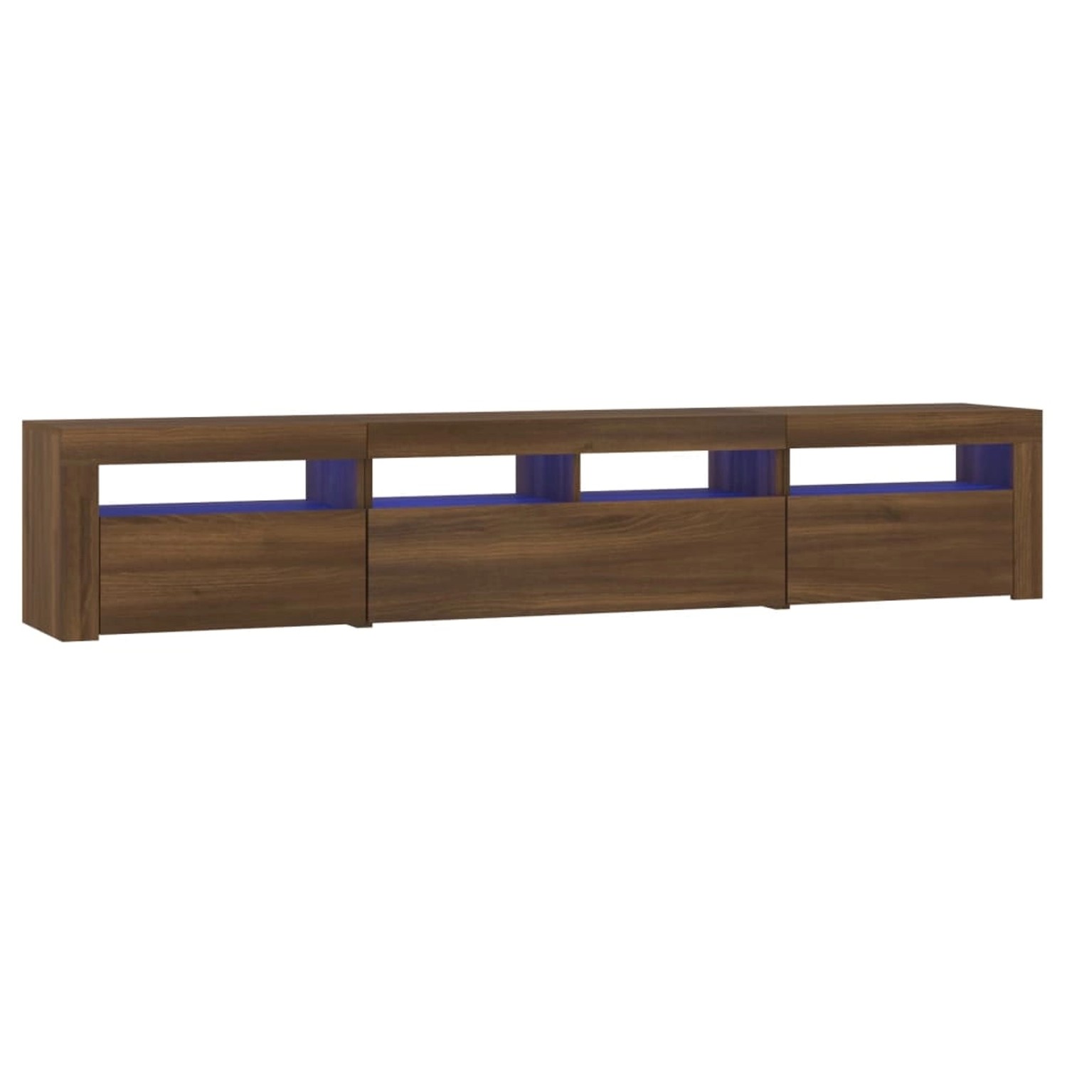 VidaXL TV-Schrank mit LED-Leuchten Braun Eichen-Optik 210x35x40 cm günstig online kaufen