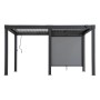 Sunjoy Rollo für Multi-Pergola Matterhorn 2m, graues Textilrollo an Terrassenüberdachung.