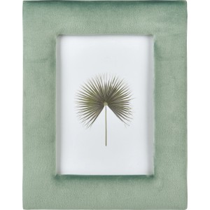 Grüner Bilderrahmen Safari Lodge in Samtoptik, 13x18 cm, MDF. Dekorativer Fotorahmen für Wohnräume.