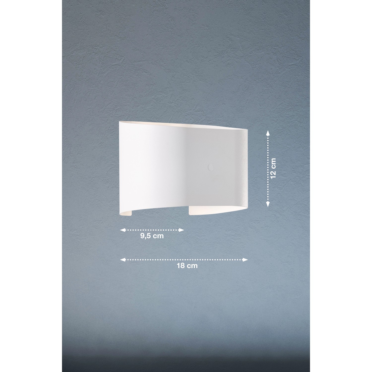 Weiße Fischer & Honsel LED-Wandleuchte Wall, 2x3W, modernes Design für stimmungsvolles Licht.