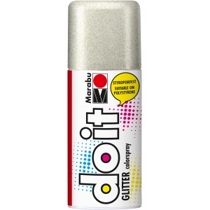 Marabu do it Colorspray Glitter-Silber, 150ml Dose Buntlack-Spray mit Glitzer-Effekt.
