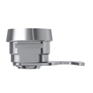 Basi Hebelschloss HS 337 für Geldkassetten, hellverchromt, mit Klammer.