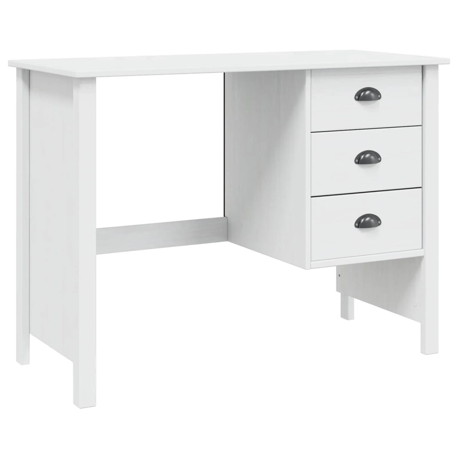 vidaXL Schreibtisch mit Schubladen HILL Weiß 100 x 45 x 74 cm 42025039