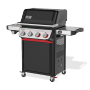 Weber Gasgrill EP-435 GBS Spirit 2025 mit 4 Brennern, Seitenbrenner und digitalem Thermometer.