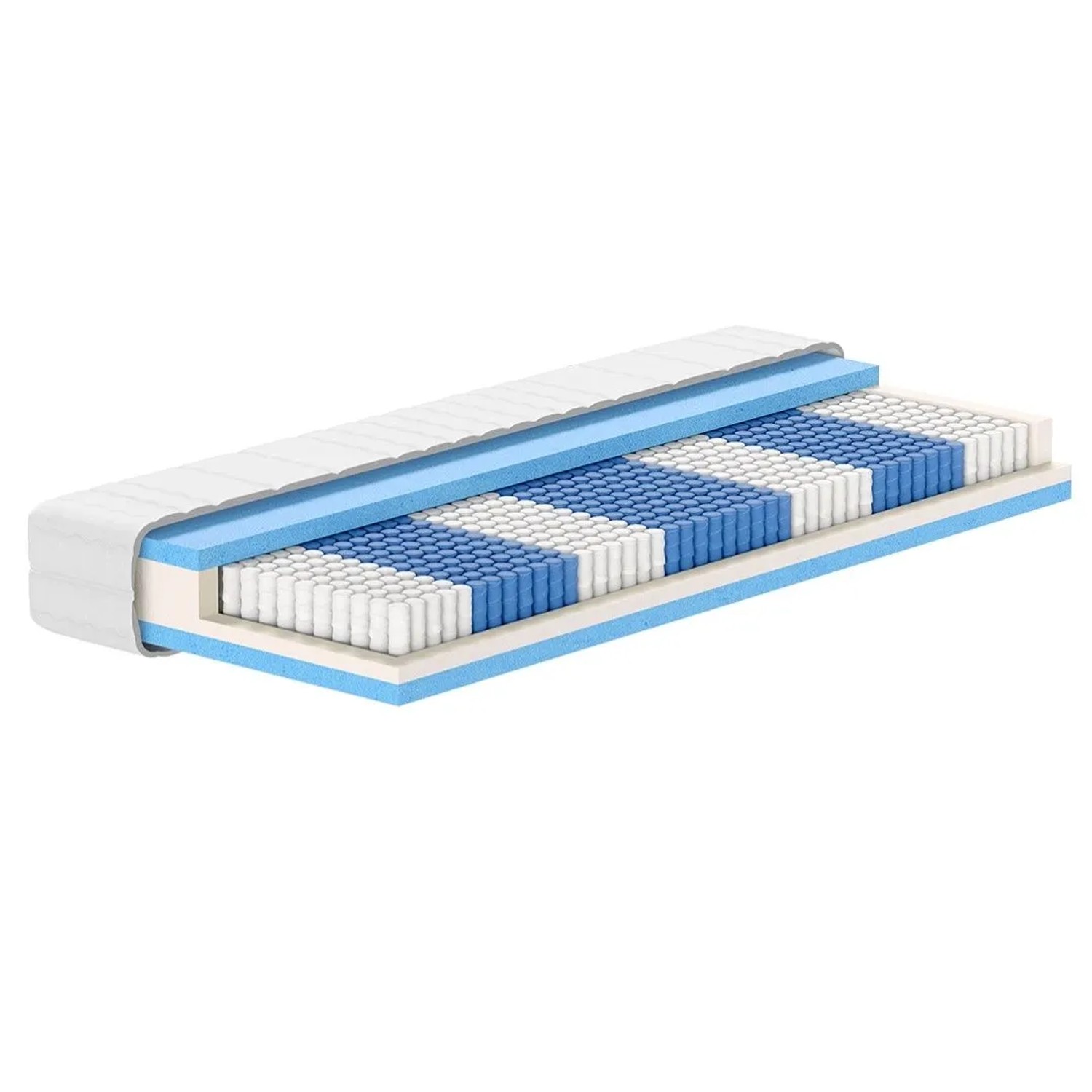 AM Qualitätsmatratzen Premium Taschenfederkernmatratze Made in Germany 90x220cm H2