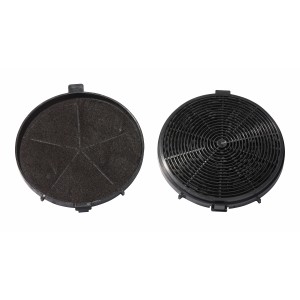 PKM Kohlefilter CF150, zwei runde Aktivkohlefilter für Dunstabzugshauben im Umluftbetrieb.