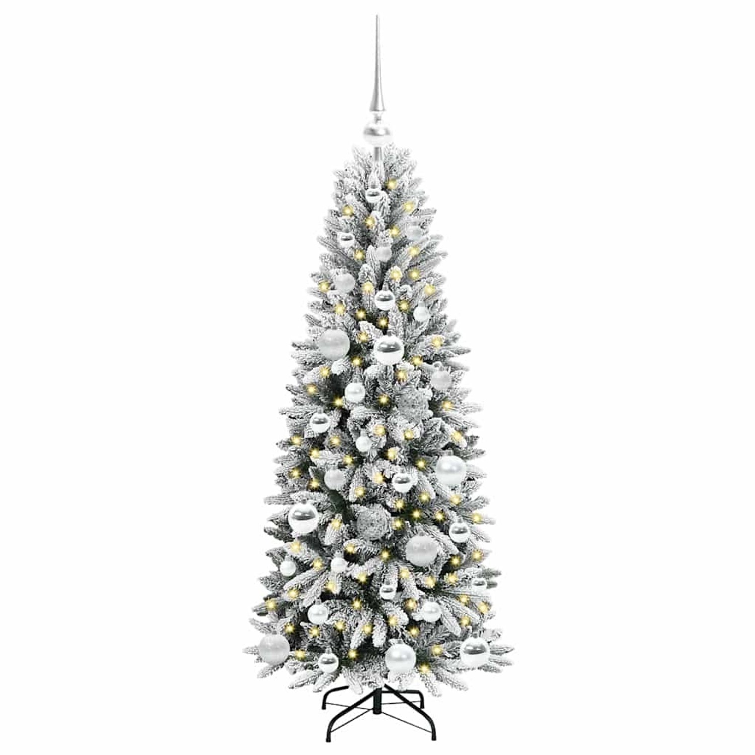 vidaXL Künstlicher Weihnachtsbaum mit 150 LEDs Weiß 53 x 53 x 120 cm 3396026