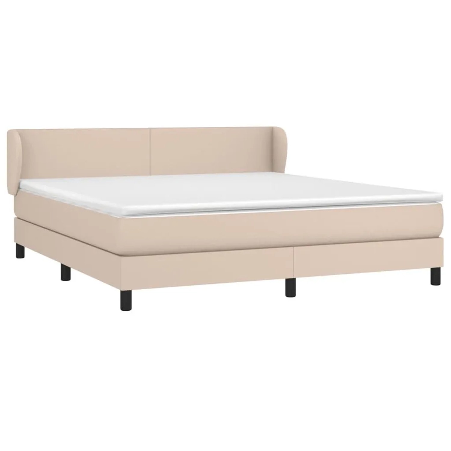 vidaXL Boxspringbett Matratze Cappuccino-Braun 160x200 cm Kunstleder 312720 günstig online kaufen