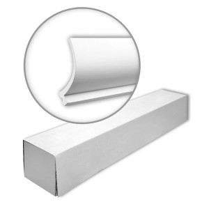 PROFHOME Eckleisten Set, 6 Stuckleisten (12m) im Karton, weiß, für indirekte Beleuchtung.