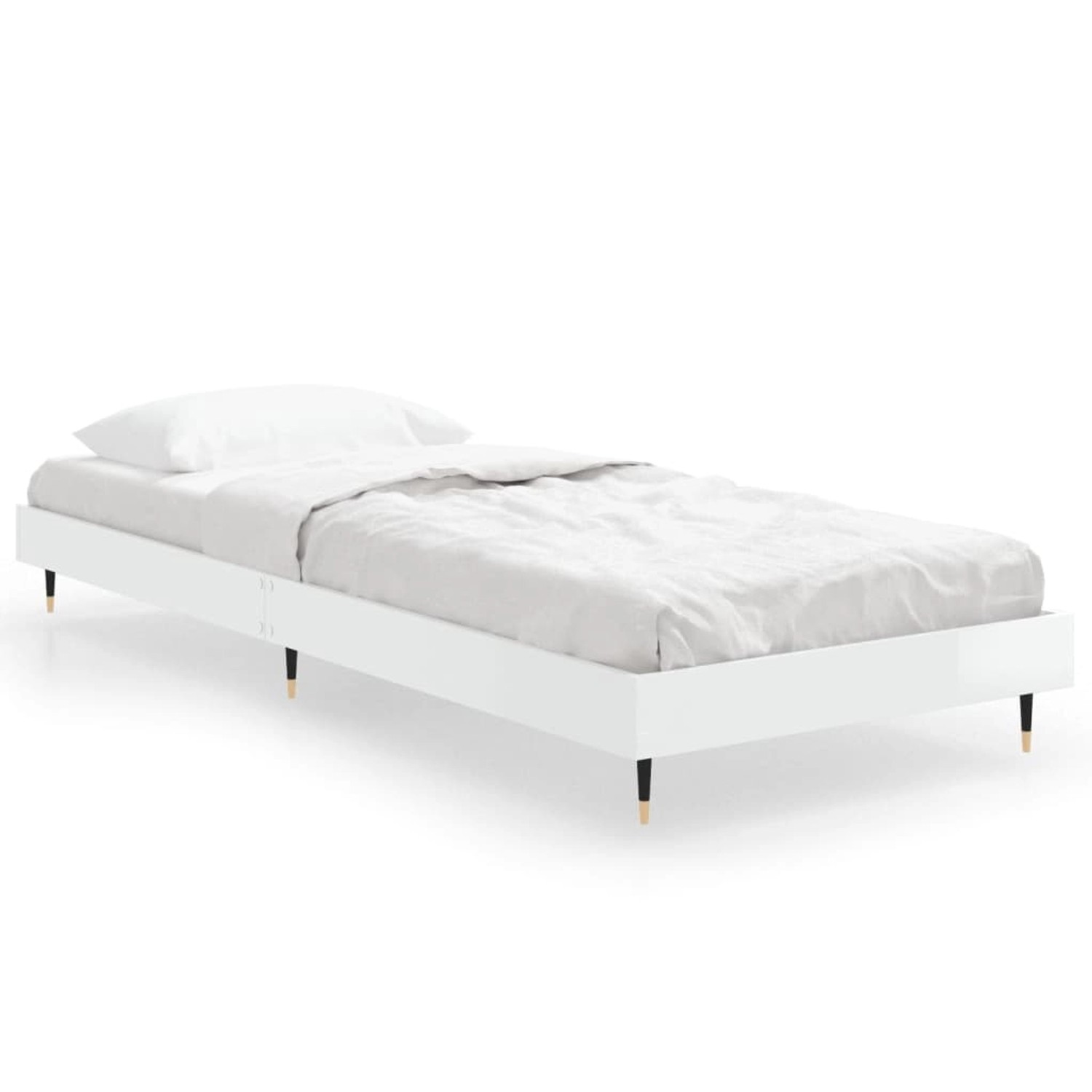 vidaXL Bettgestell Hochglanz-Weiß 75x190 cm Holzwerkstoff 832207 günstig online kaufen