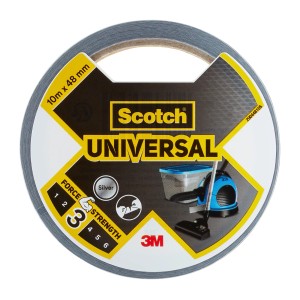 Scotch Universal Klebeband, 10 m x 48 mm, silber. Vielseitiges Klebeband für Reparaturen und Bastelarbeiten.