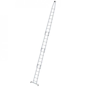 MUNK Glasreinigerleiter, 4-teilig mit Nivello Traverse. Aluminium Leiter für Fensterreinigung.