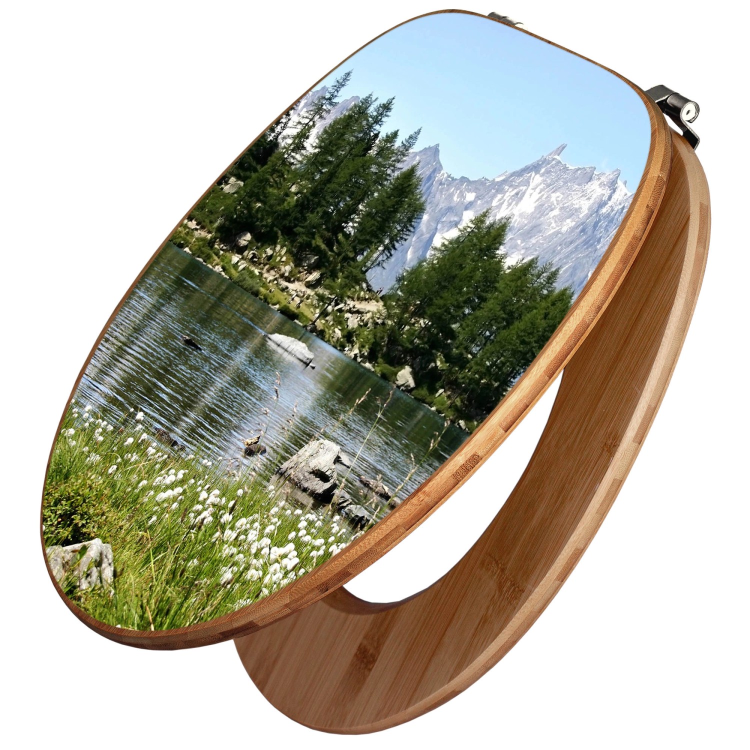 Banjado Design WC Sitz Bambus Toilettendeckel Toilettensitz Bambus Holz Klo günstig online kaufen
