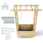 Holz4home Pflanzkasten mit Dach, Tannenholz, inkl. Vlieseinlage, ideal für Kletterpflanzen.