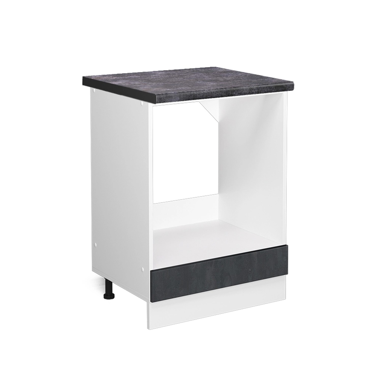 Thumbnail - Vicco Herdumbauschrank R-Line Herdschrank Schwarz Beton/Weiß 60 cm AP Anthrazit