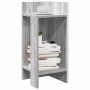 Grauer Sonoma Beistelltisch aus Holzwerkstoff mit 2 Ablagen. Modernes Design, ideal für Bücher und Deko.