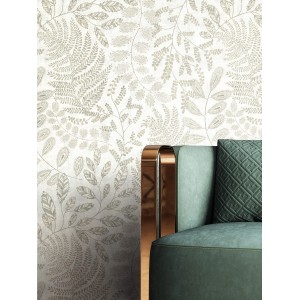 Newroom Vliestapete Irsa Creme Zweige Modern FSC®